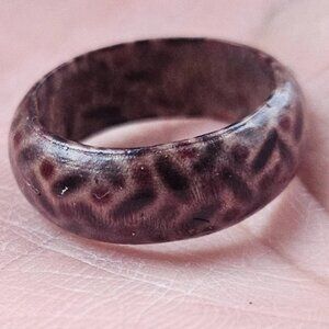Wood Ring Brown Tone Finger Band Unisex Fashion Jewelry Size 11 NWT Unbranded